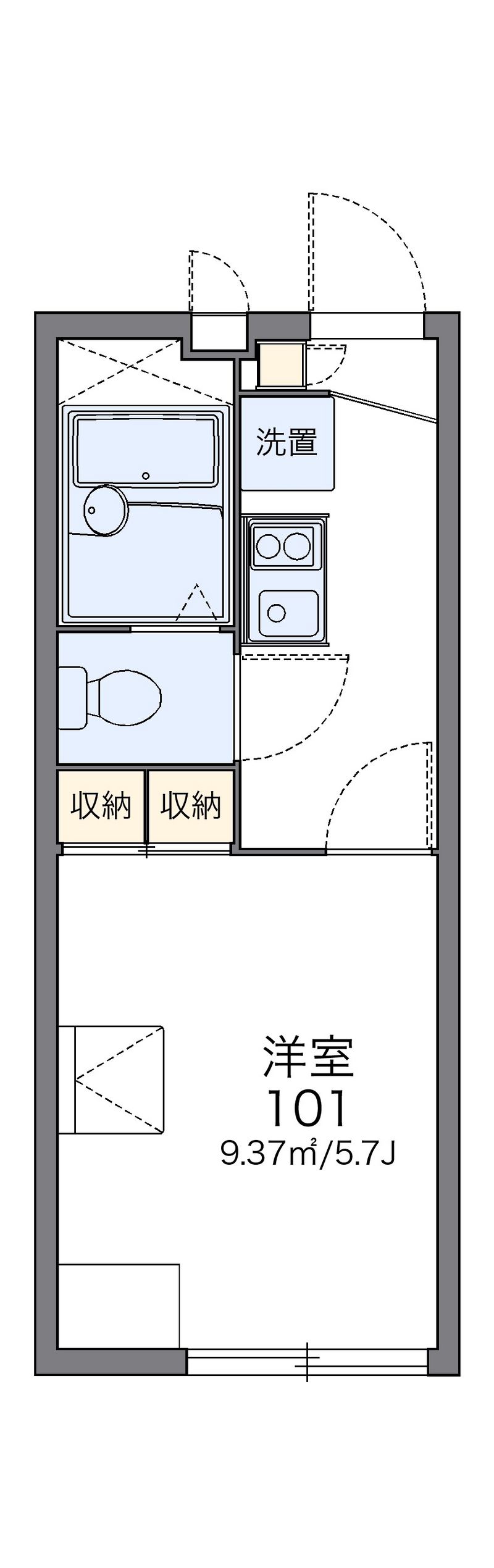 レオパレスオリーブ 間取図