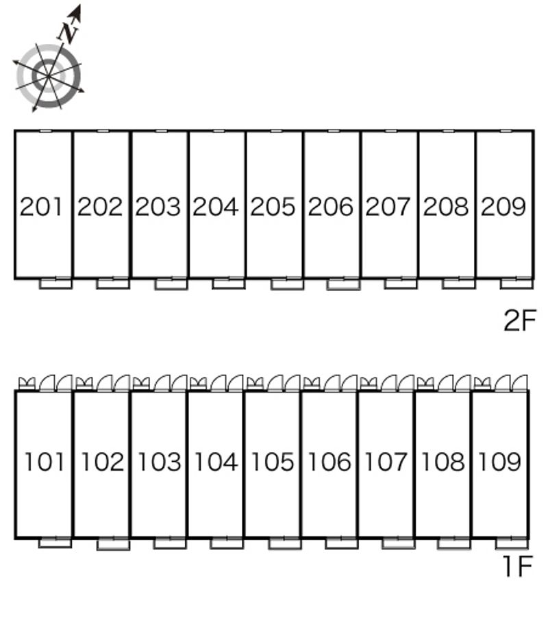 レオパレスメローネⅤ 間取配置図