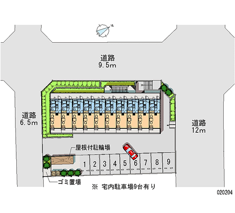 レオパレスフォンターナＢ 区画図