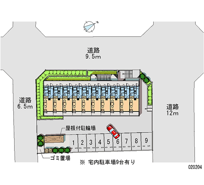 レオパレスフォンターナＢ 月極駐車場