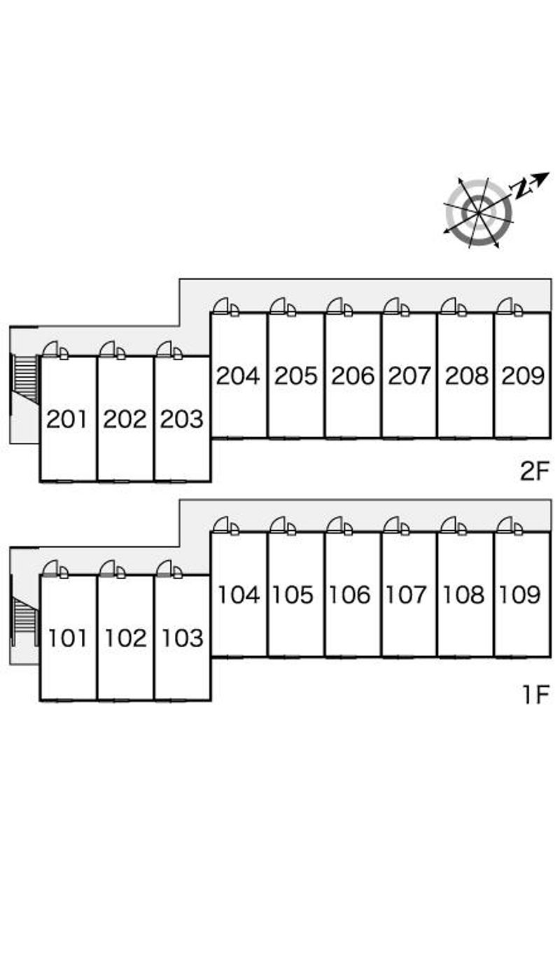 レオパレスフェリーチェＳ 間取配置図