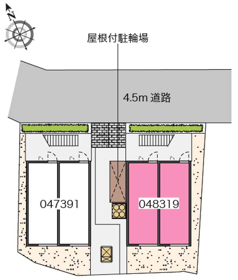 レオパレスサニーコートアカシＢ 配置図