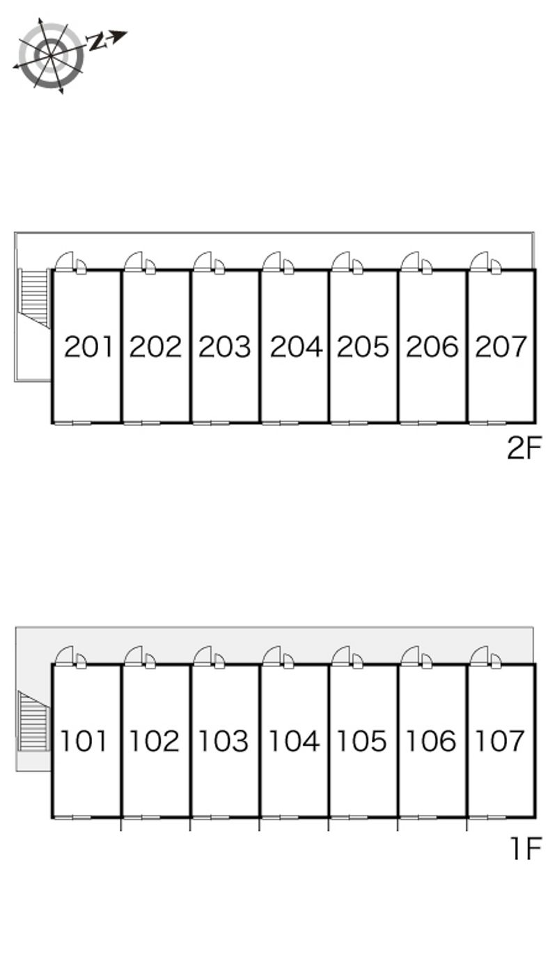 レオパレスエルグレース 間取配置図