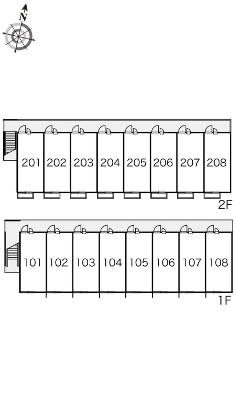 レオパレスカトレア 間取配置図