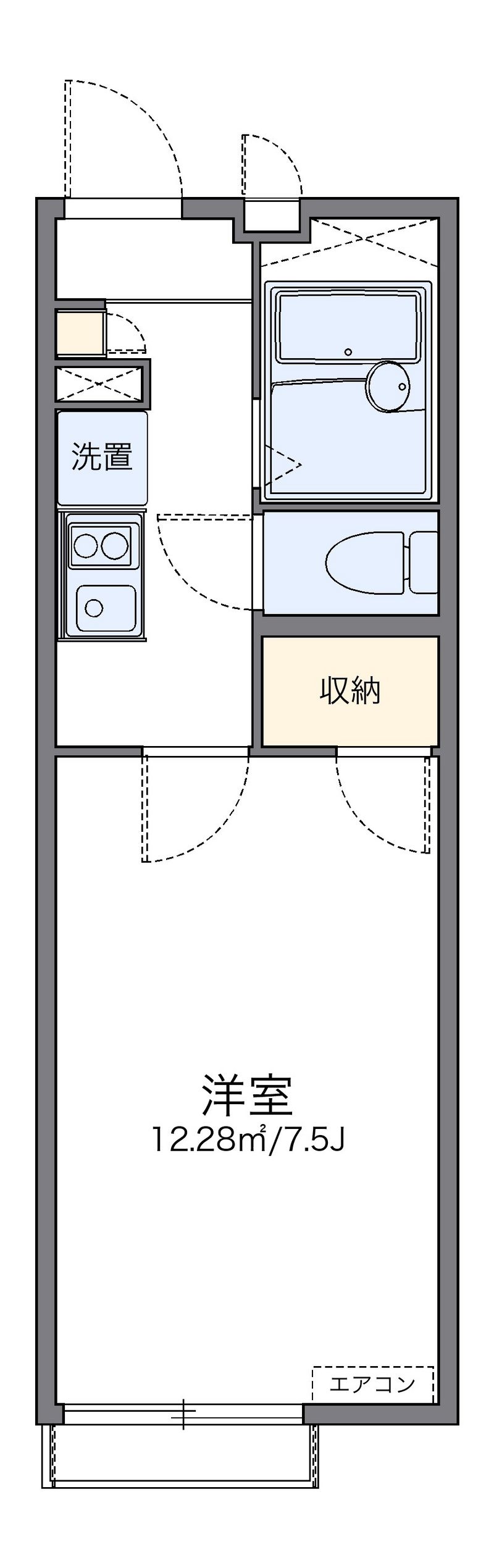 レオパレス桃 間取図