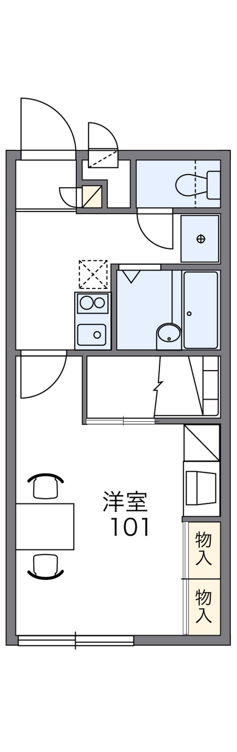 レオパレスＭｅｒｖｅｉｌｌｅ 間取図