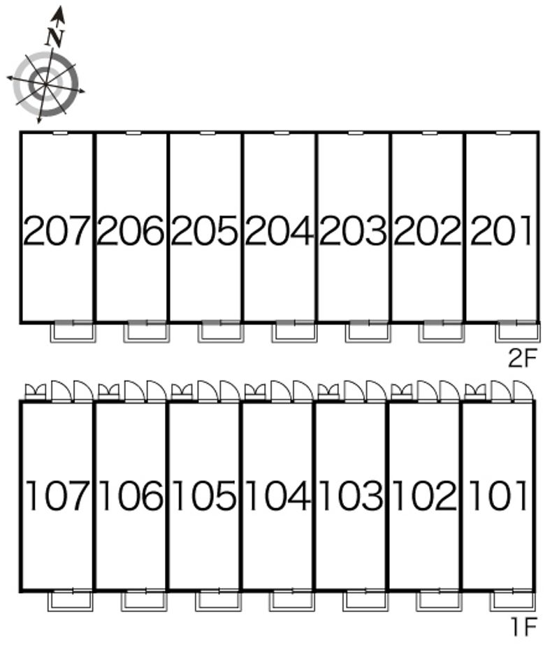 レオパレス光の森 間取配置図