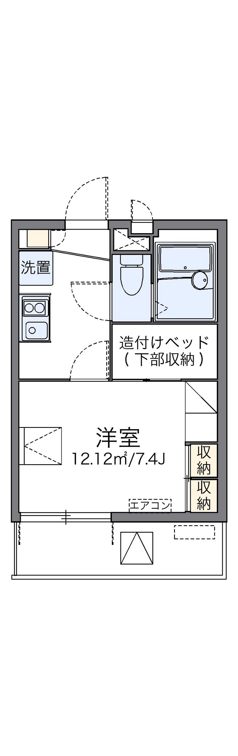 レオパレスオーテスワン 間取図