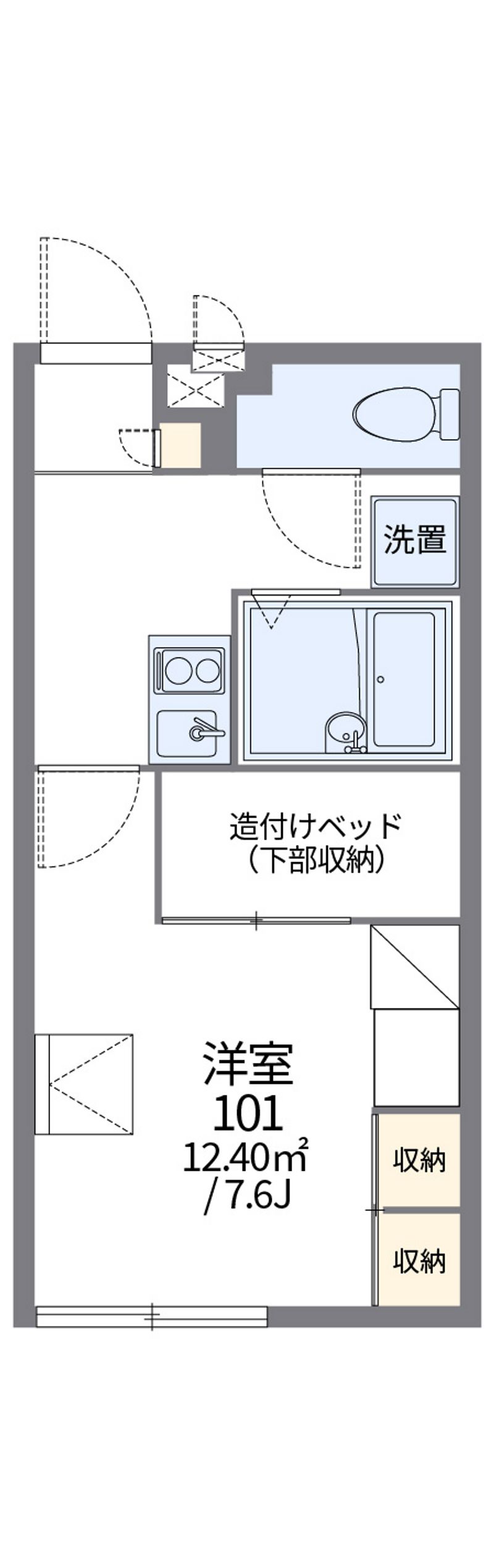レオパレス浜龍３ 間取図