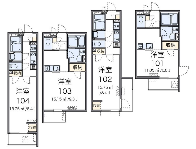 クレイノＲｉｖｅｒ　ｃｉｔｙ 間取図