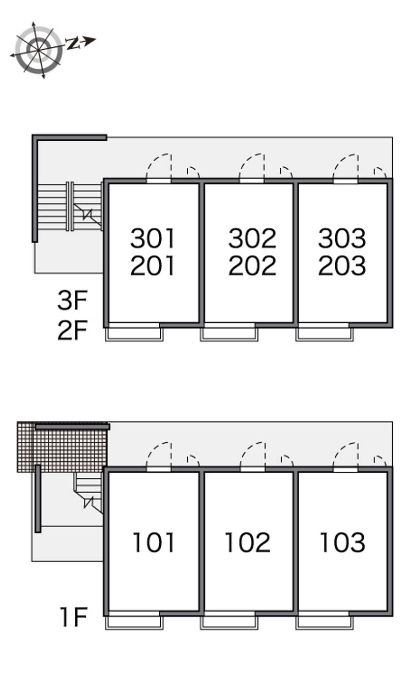 レオパレスフラワーガーデン町屋 間取配置図