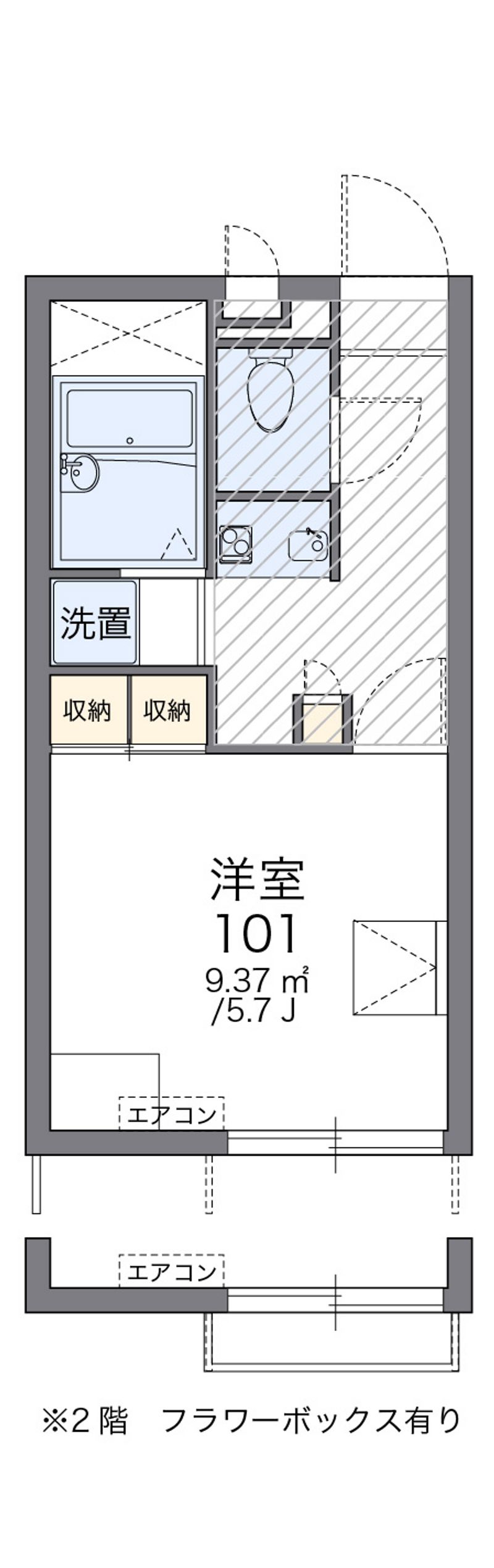 レオパレス西蔵前２ 間取図