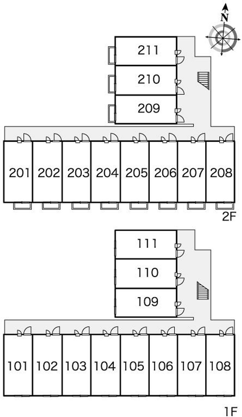 レオパレスシルバ　コート 間取配置図