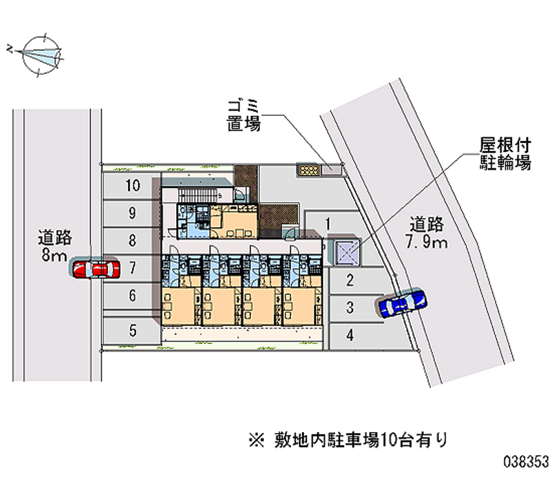 レオパレスリバーサイド桂木 月極駐車場