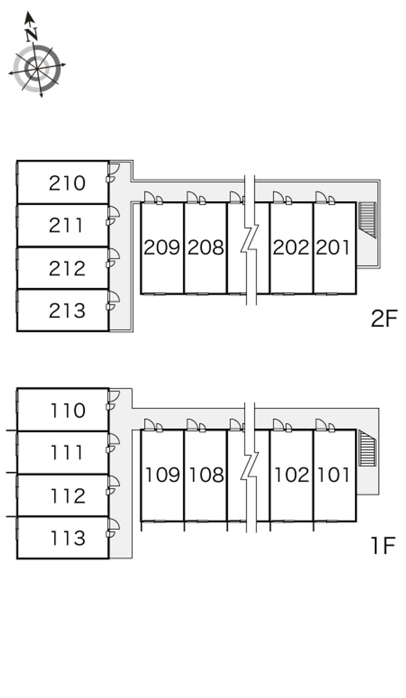 レオパレスみらい 間取配置図