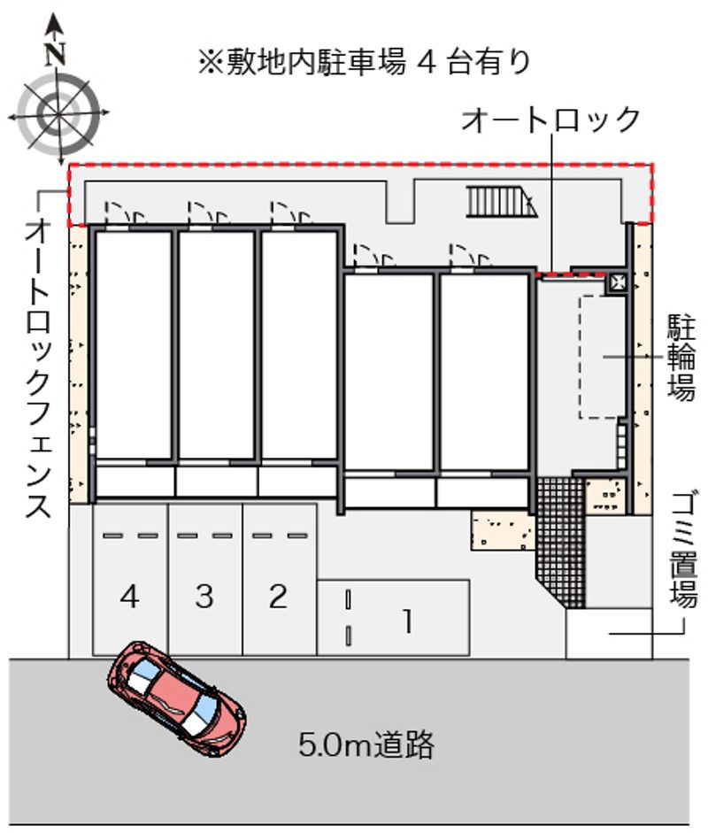 クレイノ太閤通 駐車場