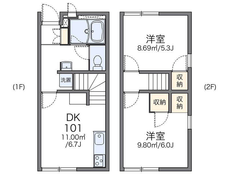 レオパレスドルフィン 間取図