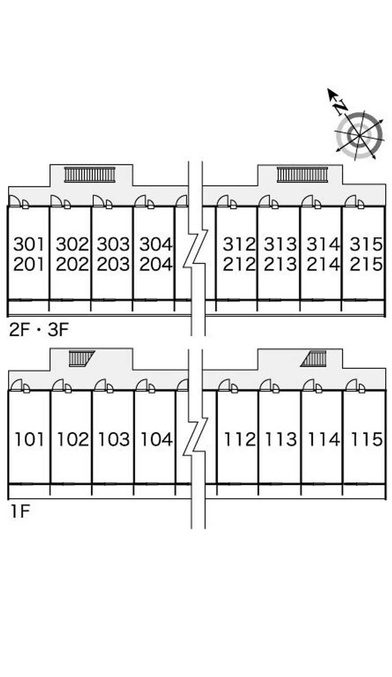 レオパレス柿の木 間取配置図