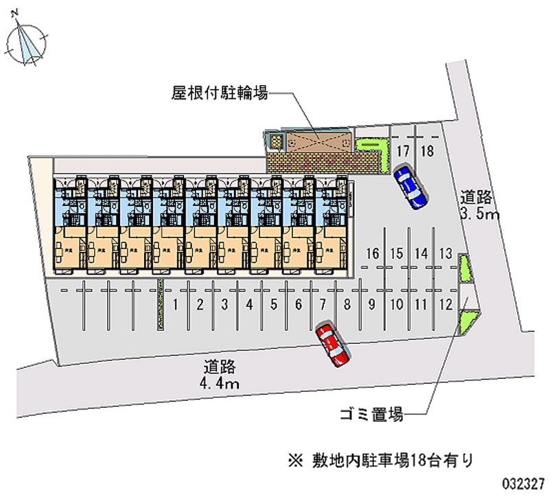 レオパレス喜六 月極駐車場