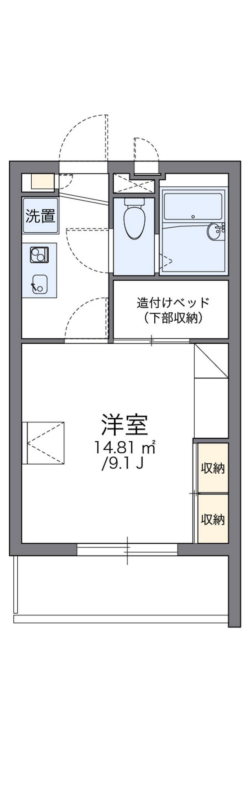 レオパレス川向 間取図