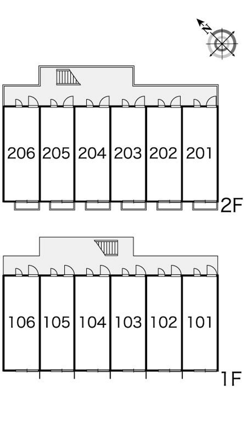 レオパレスコートハウス南平Ｃ 間取配置図