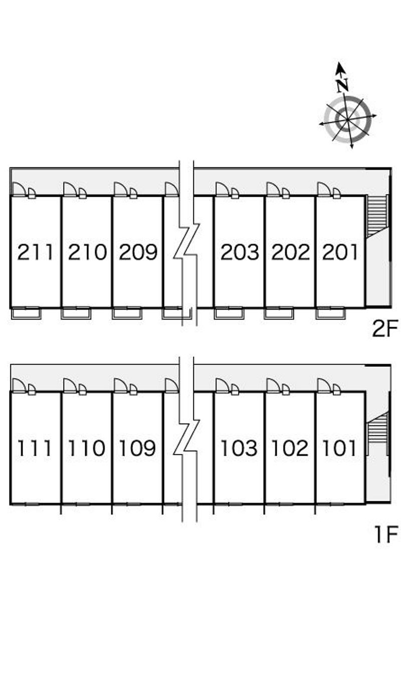 レオパレスオーキッド１ 間取り配置図