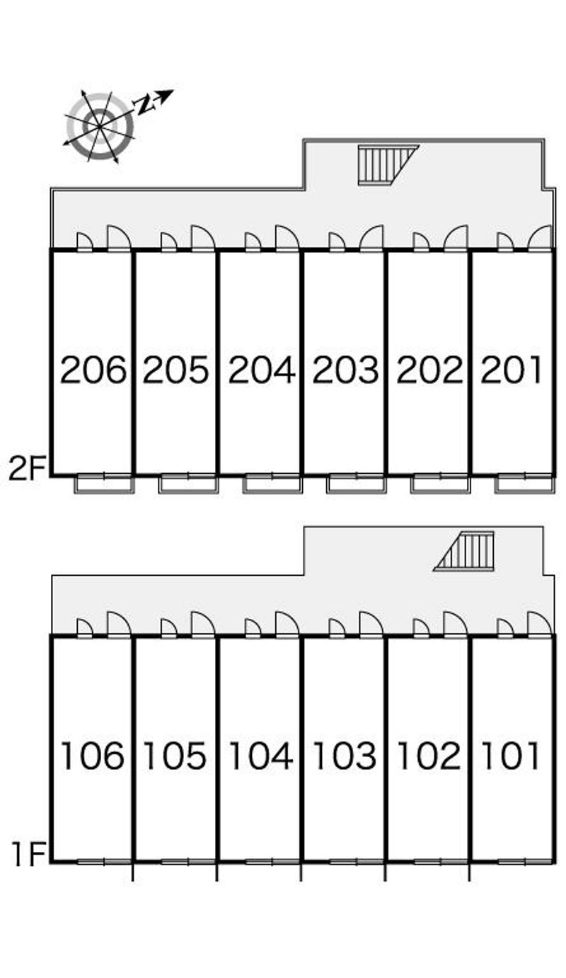 レオパレス明大寺 間取配置図