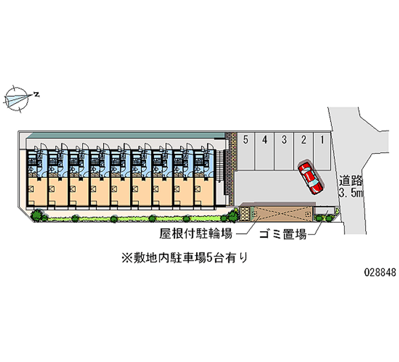 レオパレスイクセン４ 月極駐車場