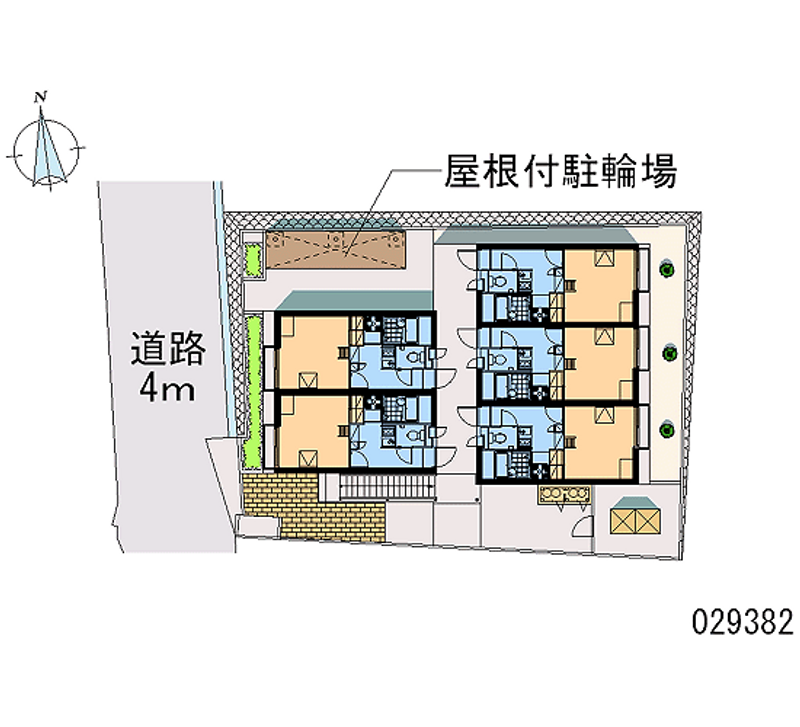 レオパレス谷万成 区画図