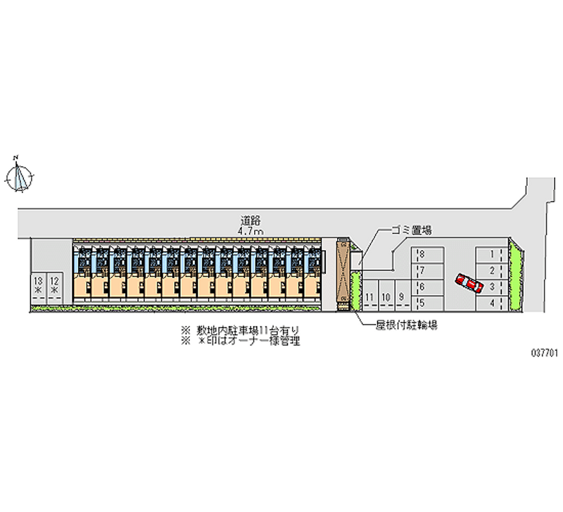 レオパレスそれいゆ北本町 月極駐車場