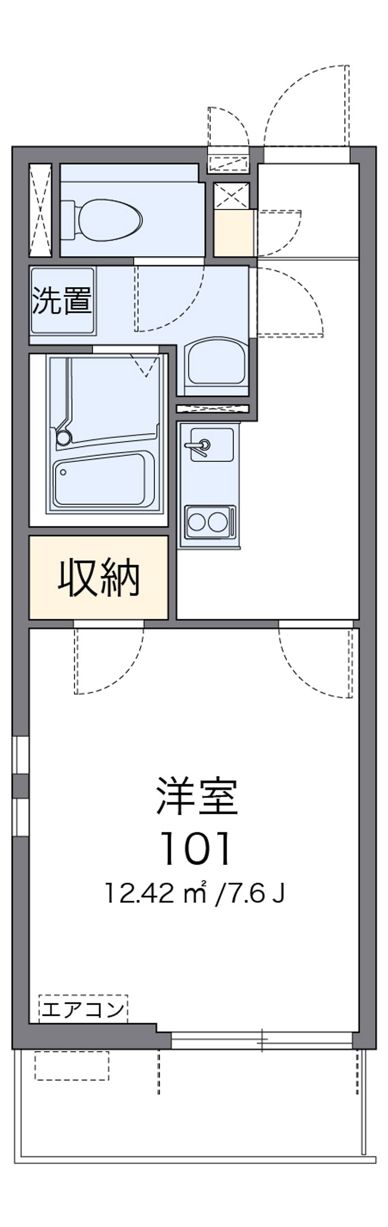 クレイノグラシアス　ワン 間取図