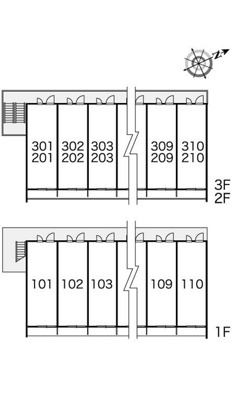 レオパレス大安　一 間取り配置図