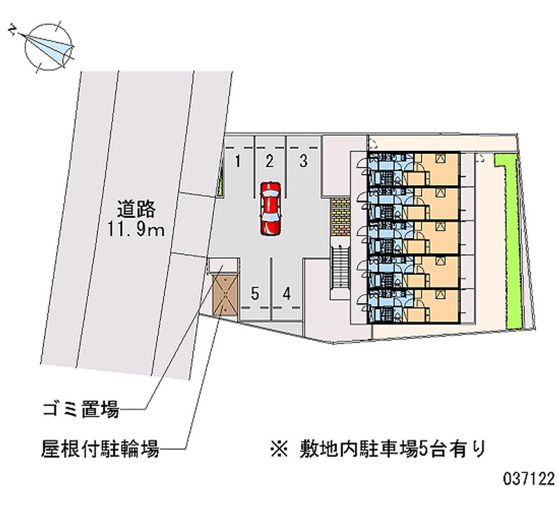 レオパレスクロスロード岸部 月極駐車場