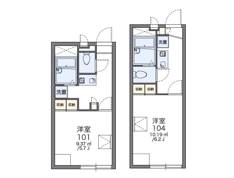 レオパレスリリー 間取図