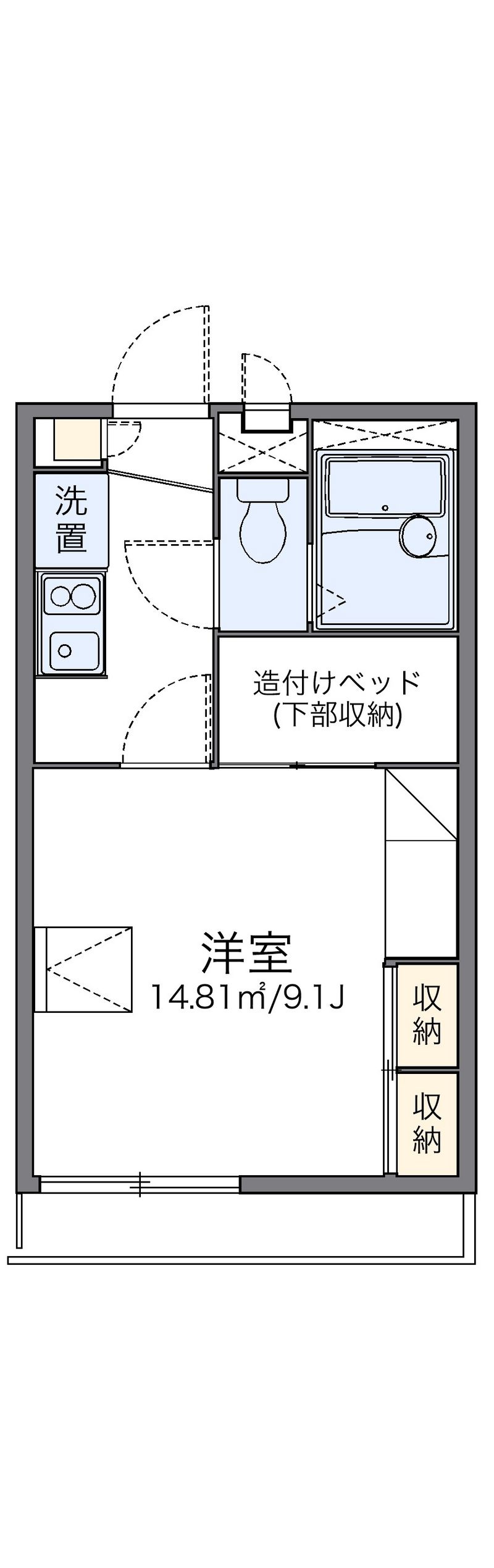 レオパレスカステーロ 間取図
