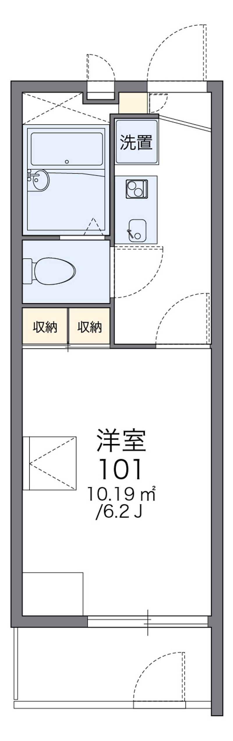 レオパレス西本町 間取図
