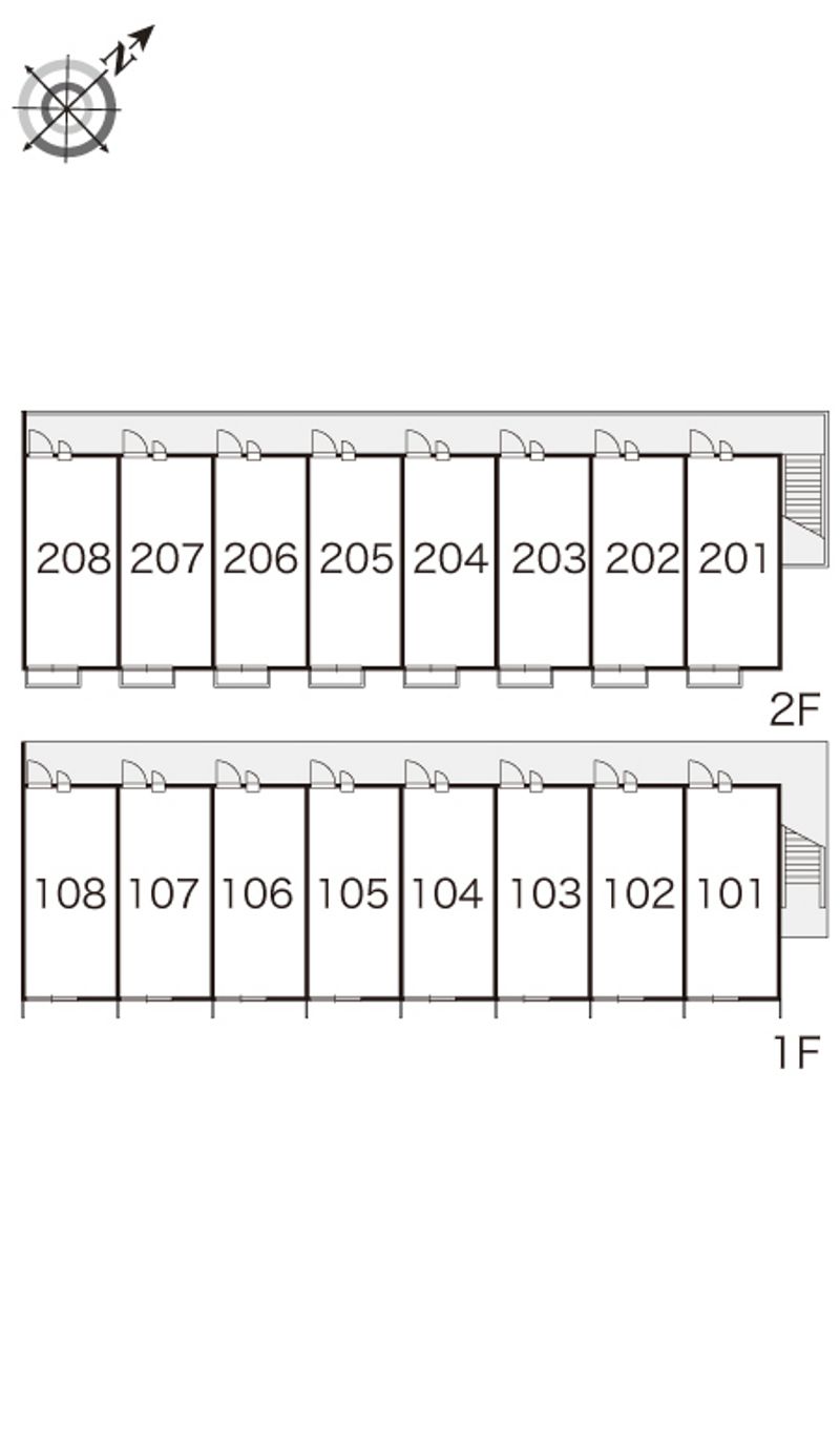 レオパレスディアコート与崎 間取り配置図
