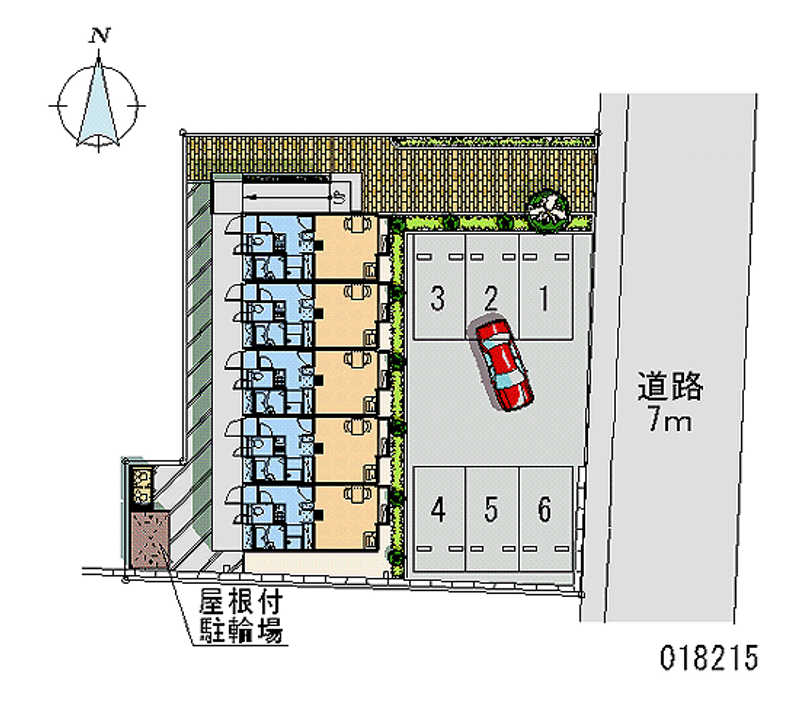 レオパレス新町 月極駐車場