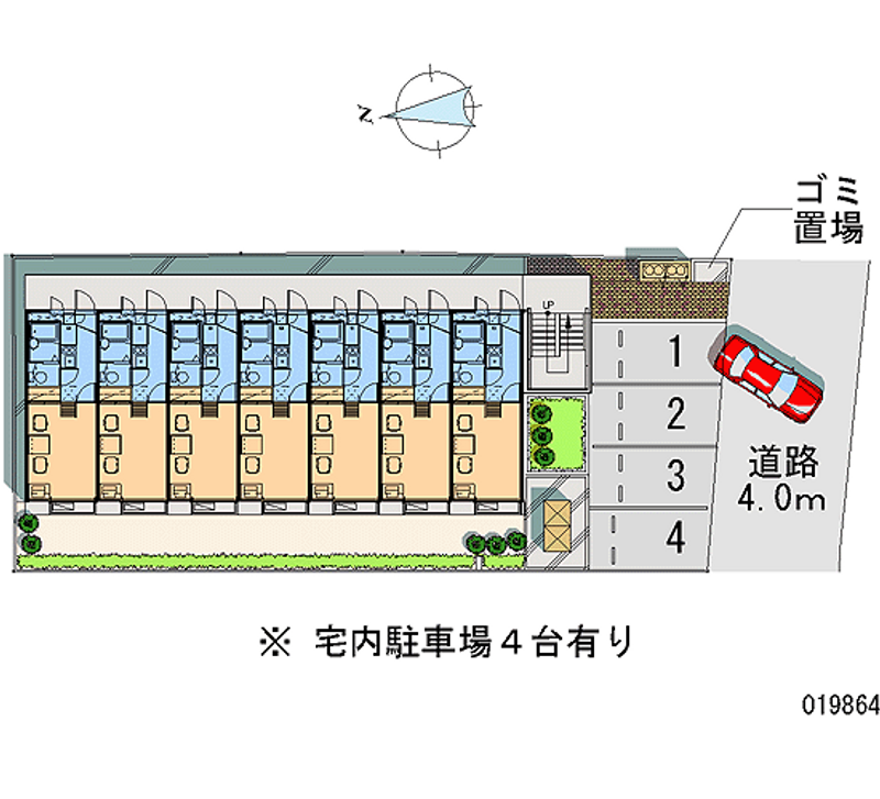 レオパレスセジュール 月極駐車場