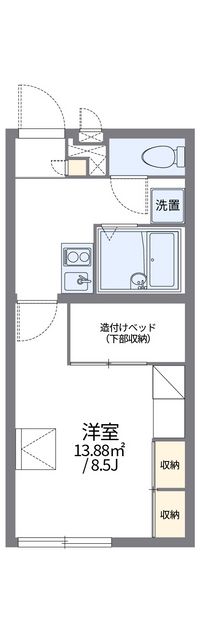 レオパレス偕行社通り 間取り図