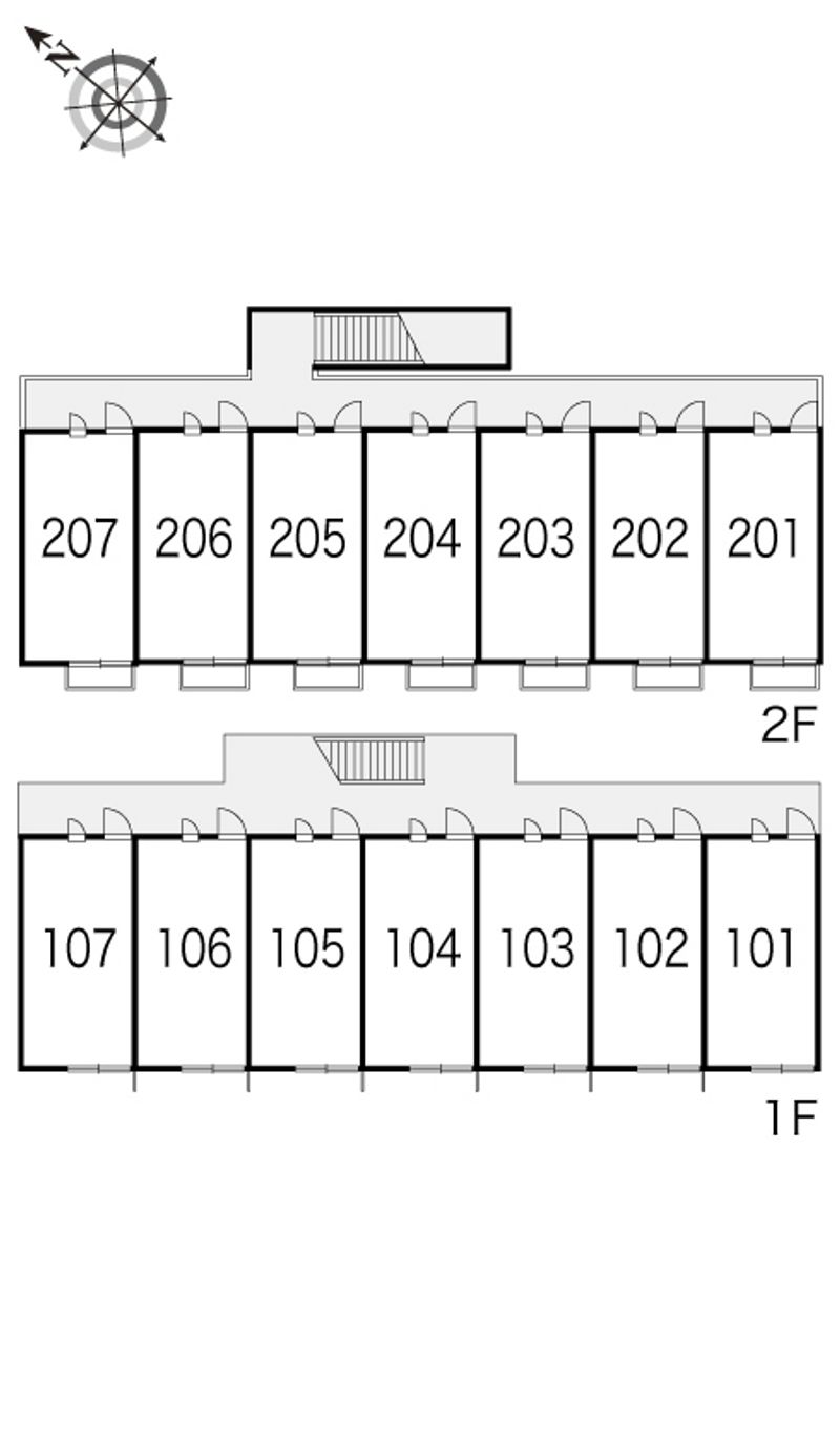 レオパレス羽鳥弐番館 間取り配置図