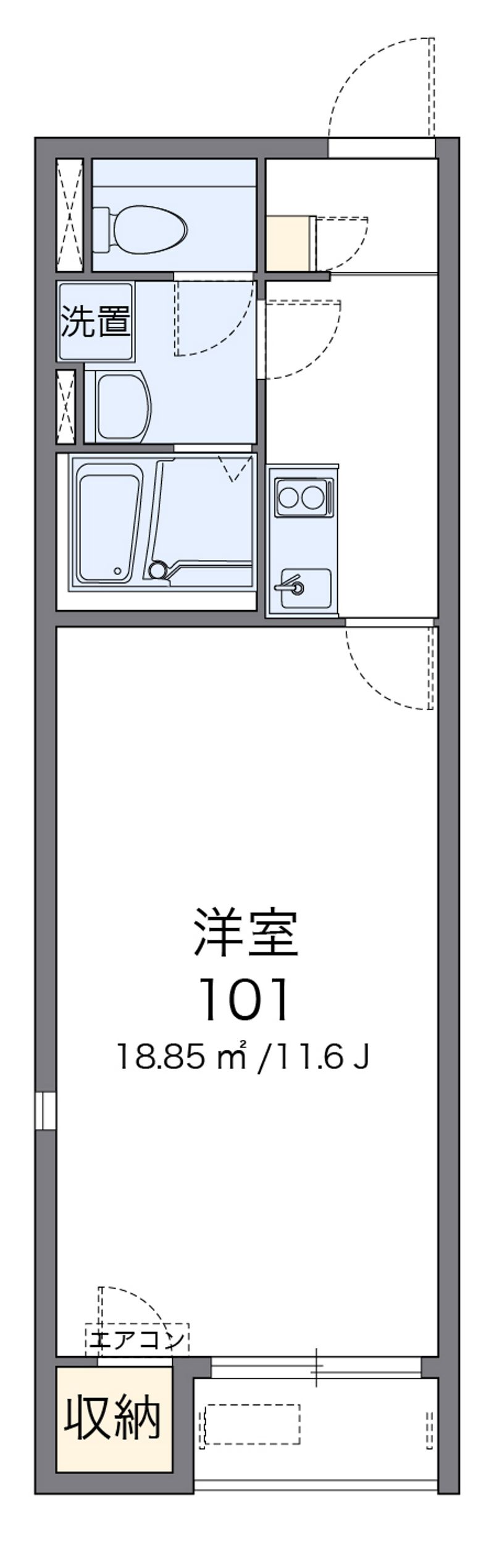 レオネクストｇｒａｃｅＫ 間取図