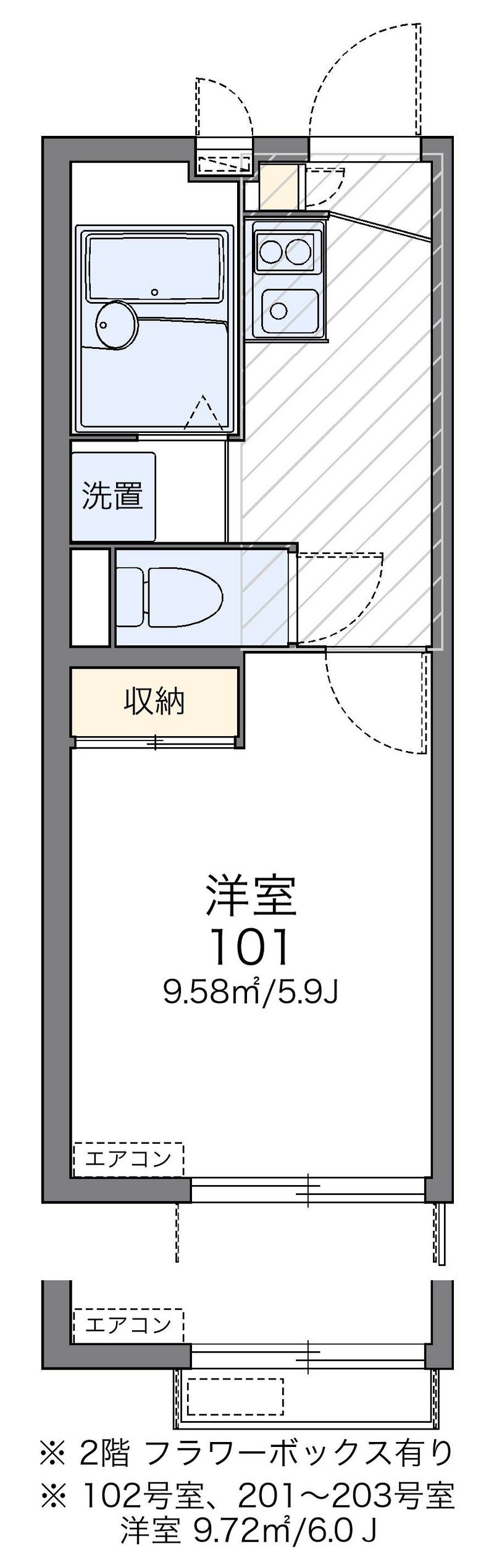 レオパレスアズール東大宮 間取図
