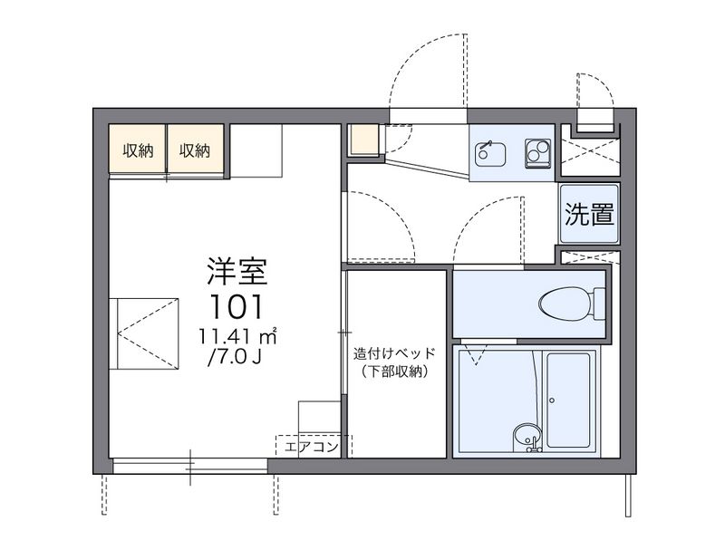 レオパレスクレイン 間取図
