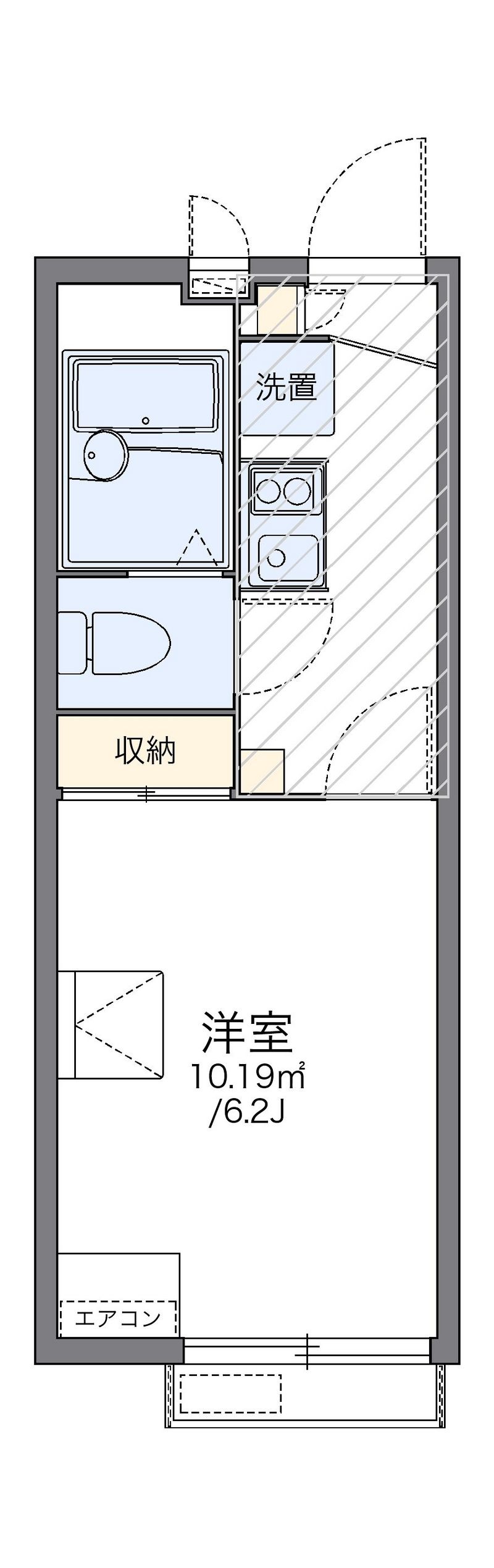 レオパレスエクセル岡本 間取図