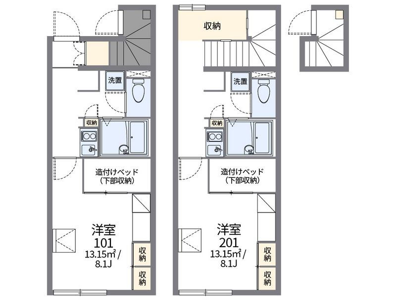 レオパレス中央 間取図