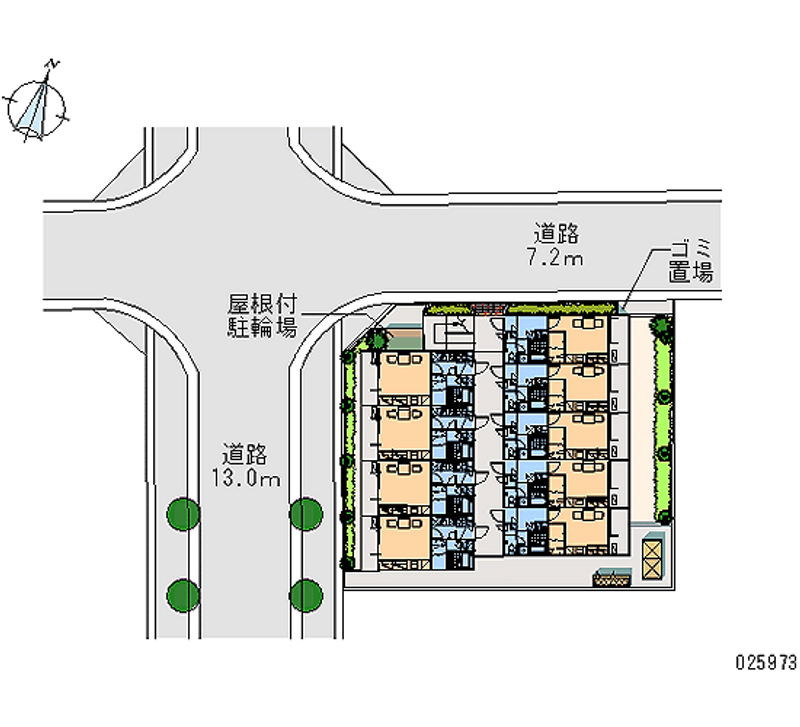 レオパレス久米 区画図