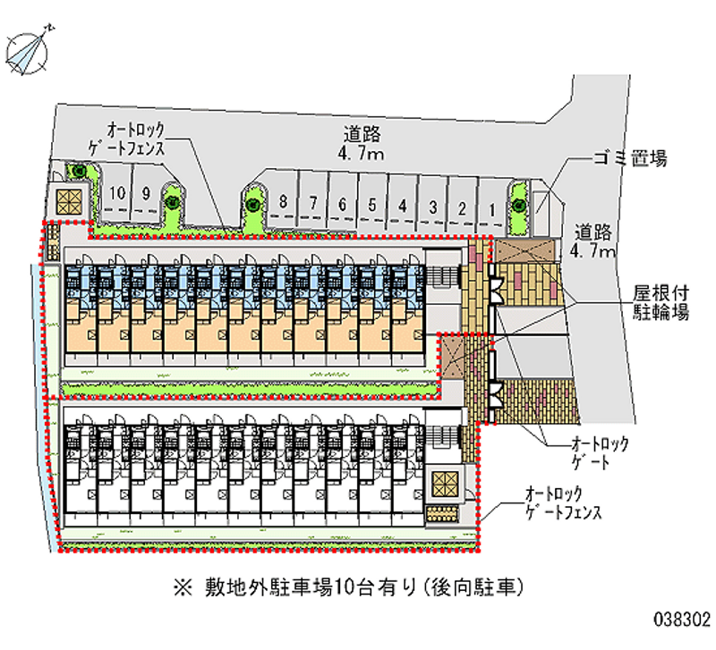 レオパレスＮＳクロスＢ 月極駐車場