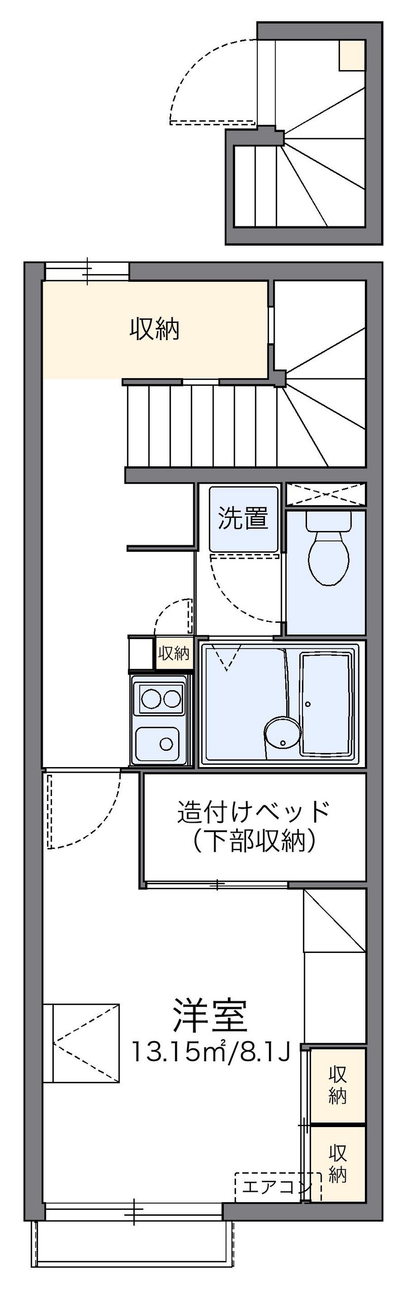 レオパレス美田園東 間取図
