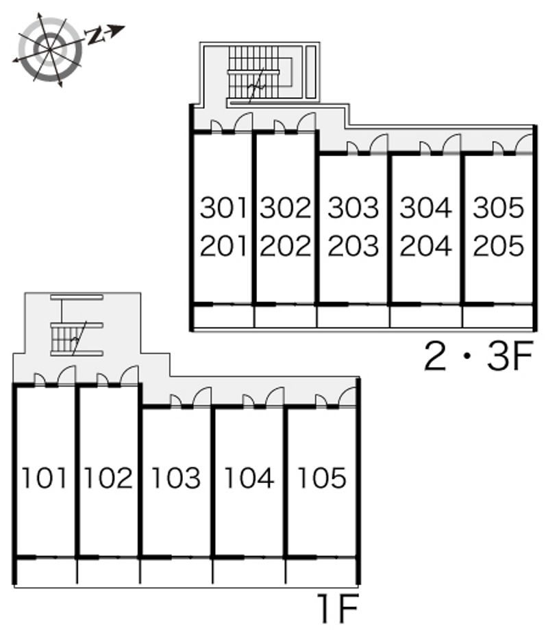 レオパレス柳谷 間取配置図